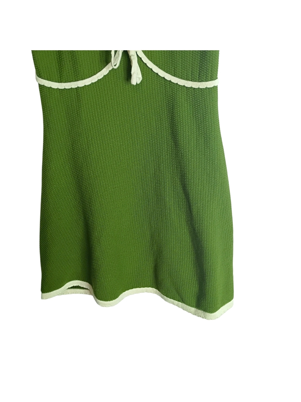 Cider -Green Knit Tank Dress with Cream Trim - 0XL - Picture 3 of 6